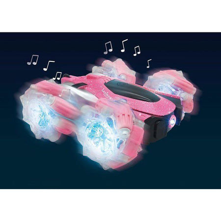 Crosslander 360+ - Auto telecomandata fuoristrada rosa luminosa, programmabile e ricaricabile.