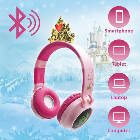Cuffie Bluetooth Disney Princess con effetti luminosi
