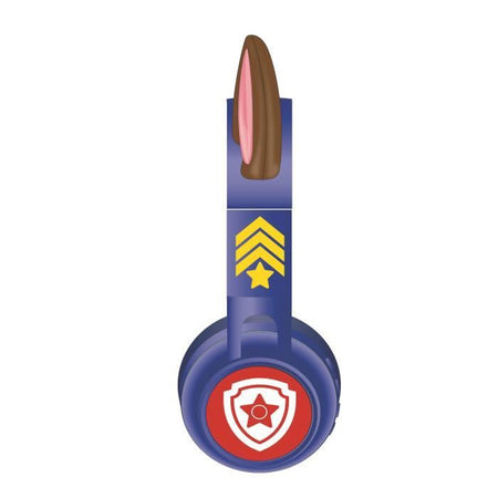Casco lum. Bluetooth pieghevole e cablato con design 3D delle orecchie di Chase di Paw Patrol con limitazione del volume