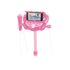 Microfono Barbie su supporto luminoso regolabile con altoparlante, 2 microfoni ed effetti vocali, altoparlante Bluetooth