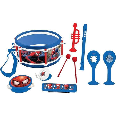Lexibook - Set musicale Spider-Man - 7 strumenti - Conservazione nel tamburo
