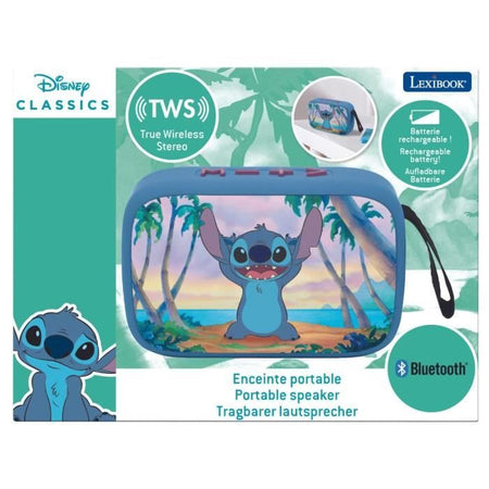 Altoparlante Bluetooth portatile Stitch con finitura in tessuto