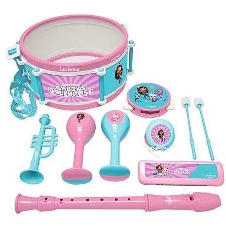 Lexibook - Set musicale Gabby and the Magic House - 7 strumenti - Conservazione nel tamburo