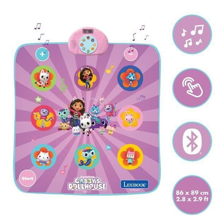 Tappetino da ballo elettronico, Bluetooth e luminoso Gabby and the Magic House con 6 modalità di gioco
