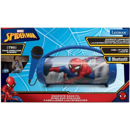 Altoparlante Bluetooth wireless illuminato con microfono Spider-Man