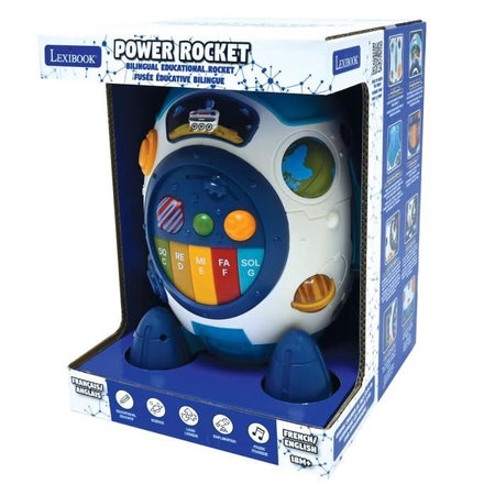 Lexibook - Il mio razzo con proiettore stellare - Conoscenza dello spazio, quiz, musica... (francese)