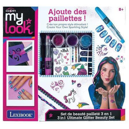 LEXIBOOK - Kit di bellezza glitterato 3 in 1