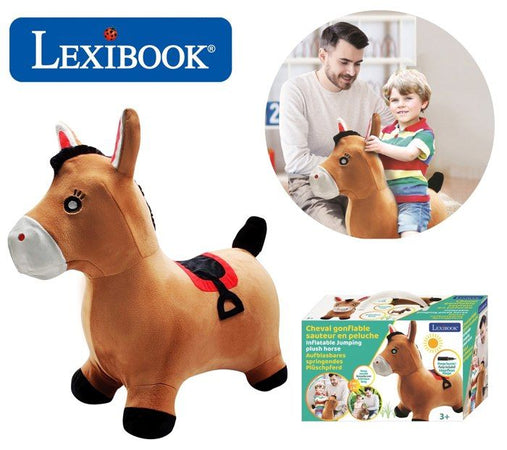 LEXIBOOK Pony gonfiabile da salto in peluche