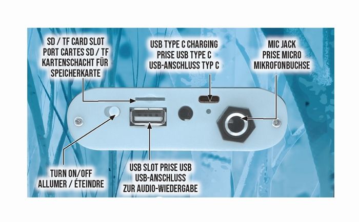 THE SNOW QUEEN Altoparlante Bluetooth portatile alla moda con microfono ed effetti di luce LEXIBOOK