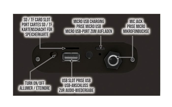 HARRY POTTER - Altoparlante bluetooth portatile - luci e microfono