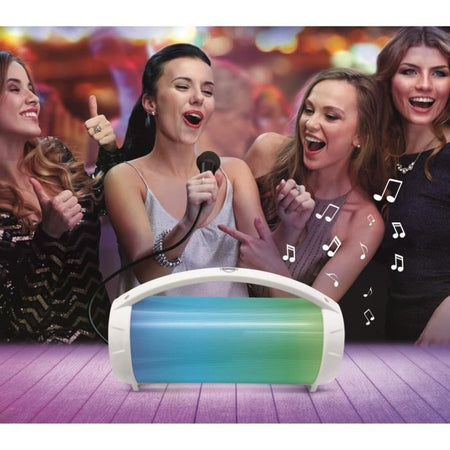 FLASHBOOM Altoparlante Bluetooth portatile completamente illuminato con microfono cablato staccabile iParty - LEXIBOOK