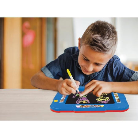 PAT 'PATROUILLE Ardesia per disegnare neon con pennarelli e modelli colorati - LEXIBOOK