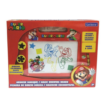 SUPER MARIO ardesia magica formato A5 con accessori magnetici per disegnare a colori - LEXIBOOK