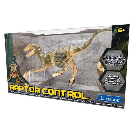 LEXIBOOK - RC Velociraptor - Dinosauro di simulazione telecomando - Inglese