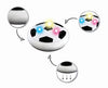 AeroFoot - Disco da calcio hovercraft in schiuma illuminata con 2 porte, 1 pallone e pompa, ricaricabile