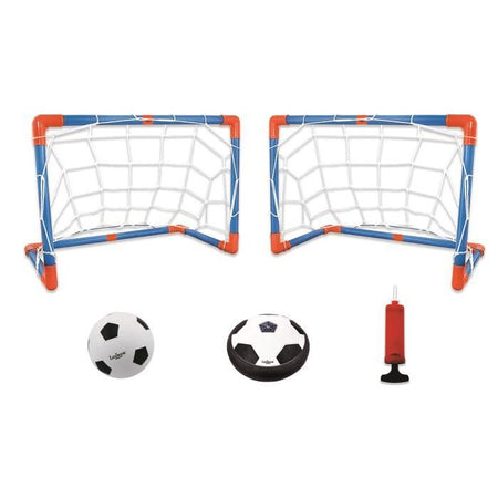AeroFoot - Disco da calcio hovercraft in schiuma illuminata con 2 porte, 1 pallone e pompa, ricaricabile