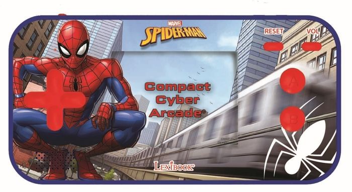 SPIDER-MAN Console di gioco portatile per bambini compatta Cyber Arcade LEXIBOOK - 150 giochi
