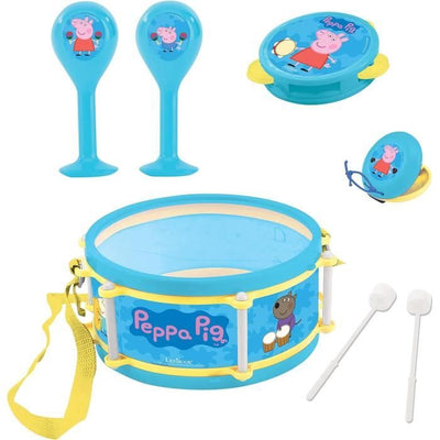 Lexibook - Set musicale Peppa Pig - 7 strumenti - Conservazione nel tamburo