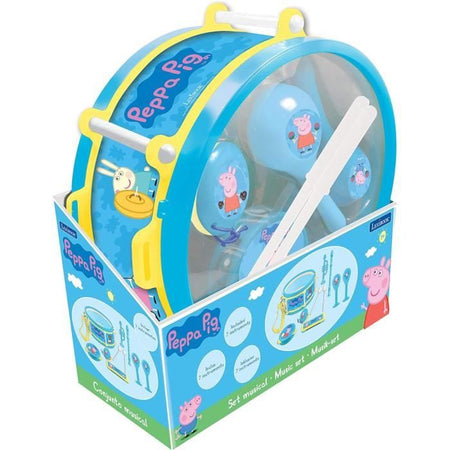 Lexibook - Set musicale Peppa Pig - 7 strumenti - Conservazione nel tamburo