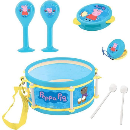 Lexibook - Set musicale Peppa Pig - 7 strumenti - Conservazione nel tamburo