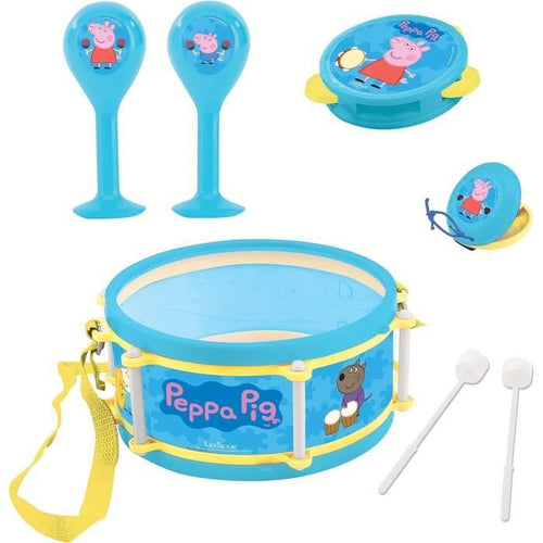 Lexibook - Set musicale Peppa Pig - 7 strumenti - Conservazione nel tamburo