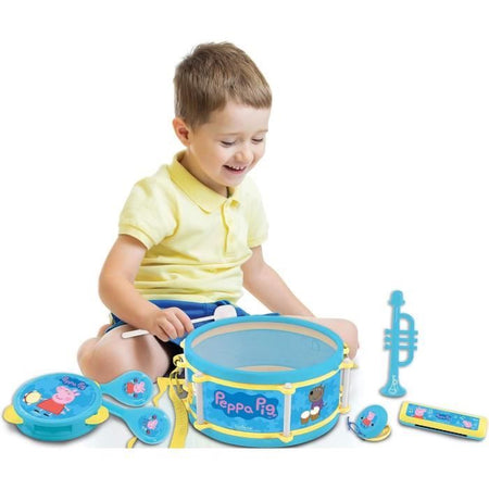Lexibook - Set musicale Peppa Pig - 7 strumenti - Conservazione nel tamburo