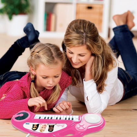 Pianoforte elettronico per bambini Barbie con effetti luminosi e microfono