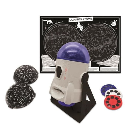 Proiettore planetario 360 - 24 proiezioni, mappa delle costellazioni e libretto didattico