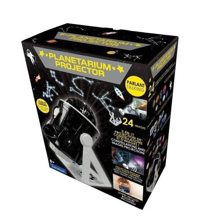 Proiettore planetario parlante a 360 con 24 proiezioni, mappa delle costellazioni e libretto didattico (francese/inglese)