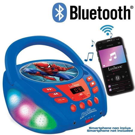 Lettore CD Bluetooth Spider-Man con effetti di luce