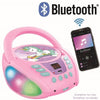 Lettore CD portatile Bluetooth Unicorn con effetti di luce e USB
