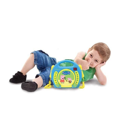 LEXIBOOK - PEPPA PIG - Lettore CD per karaoke per bambini con 2 microfoni