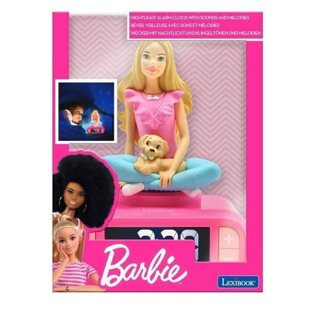Sveglia digitale con brillante luce notturna, Barbie 3D ed effetti sonori