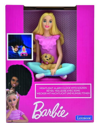 Sveglia digitale con brillante luce notturna, Barbie 3D ed effetti sonori