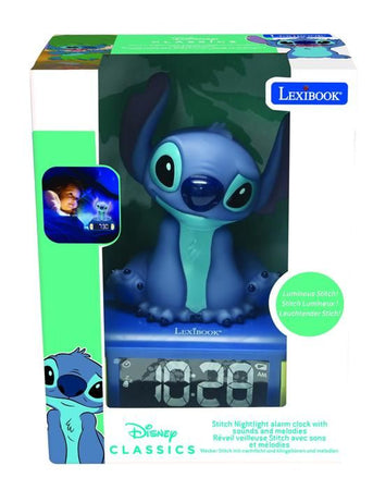Sveglia digitale con luce notturna 3D Stitch ed effetti sonori