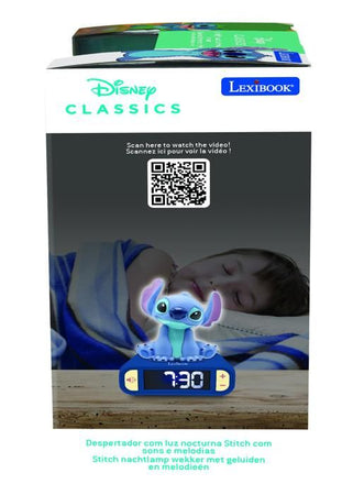 Sveglia digitale con luce notturna 3D Stitch ed effetti sonori