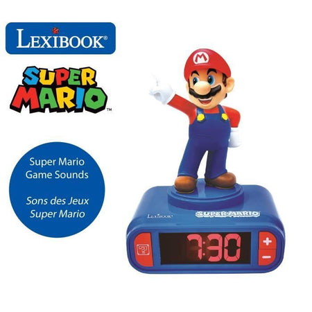 SUPER MARIO Night Light Sveglia Cameretta Bambini con Effetti Sonori