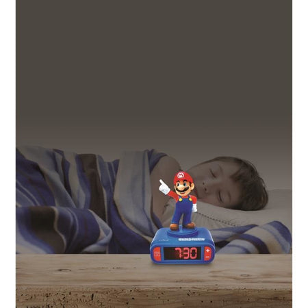 SUPER MARIO Night Light Sveglia Cameretta Bambini con Effetti Sonori