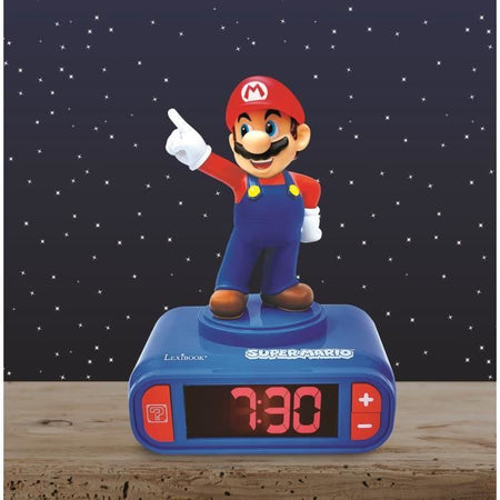 SUPER MARIO Night Light Sveglia Cameretta Bambini con Effetti Sonori