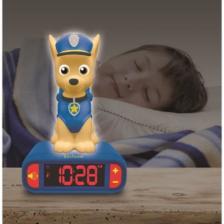 LEXIBOOK - Sveglia per bambini con luce notturna La Pat 'Patrouille