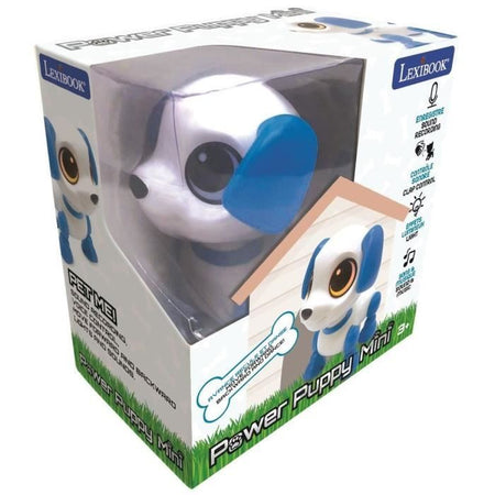 Power Puppy Mini - Cane robot con effetti luminosi e sonori, controllo con clic manuale, ripetizione