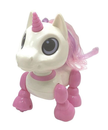 Power Unicorn Mini - Robot unicorno con effetti luminosi e sonori, controllo con clic manuale, ripetizione
