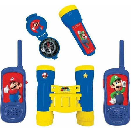 Super Mario - Kit avventuriero - Walkie-Talkie portata 120m, binocolo e bussola