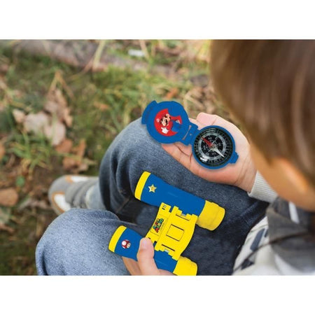 Super Mario - Kit avventuriero - Walkie-Talkie portata 120m, binocolo e bussola