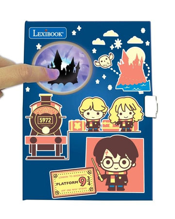 HARRY POTTER - Agenda Elettronica - Effetti luce e accessori (adesivi, bacchetta magica, pennarelli, nastro adesivo)