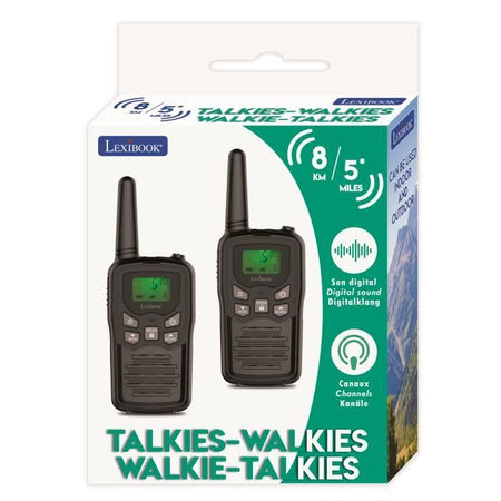 LEXIBOOK Walkie-Talkie nero portata 8 km