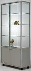 Vetrina espositiva con mobiletto e illuminazione LED cm. 80,2x43,7x183h