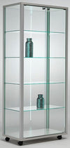 Vetrina da esposizione con ripiani regolabili e illuminazione LED cm. 80,2x53,7x183,5h