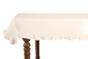 Tovaglia da tavola in 100% puro lino lavato delavè stone washed morbido resistente elegante made in italy  Avorio con Frou Fou