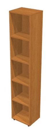 Libreria di legno per ufficio con piani regolabili in altezza cm. 40x32x196h